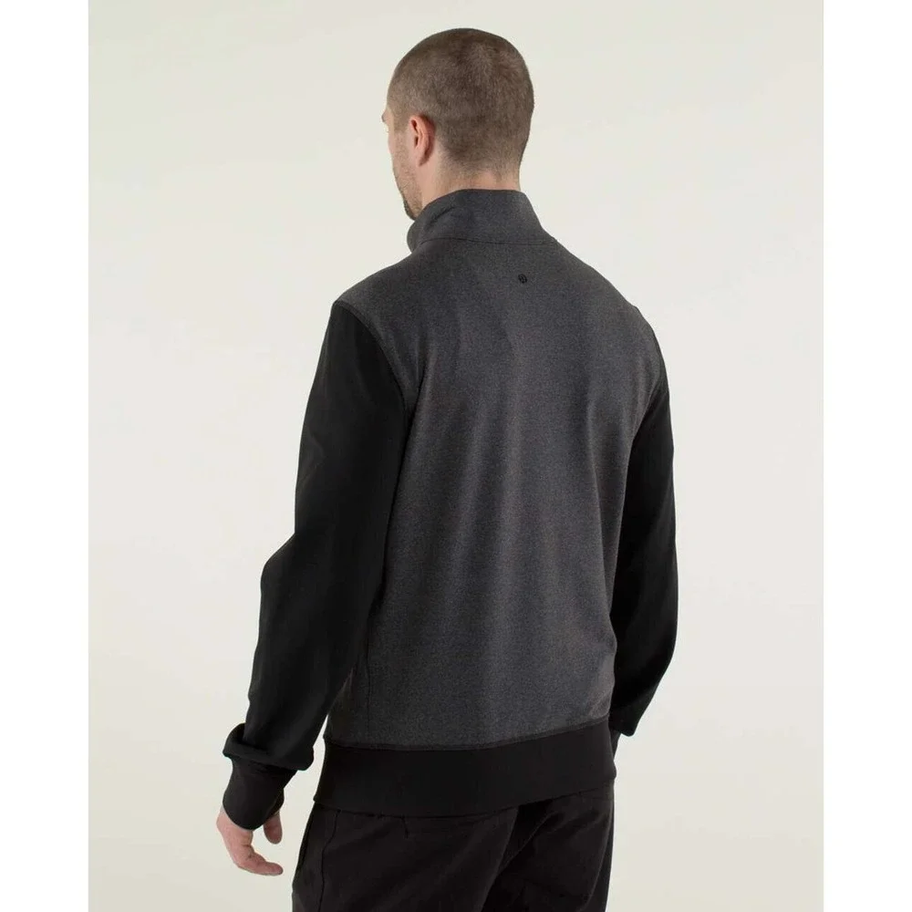 Lululemon Post Gravity Jacket Full Zip Heathered Black Gray Men's Size Large - Picture 15 of 16